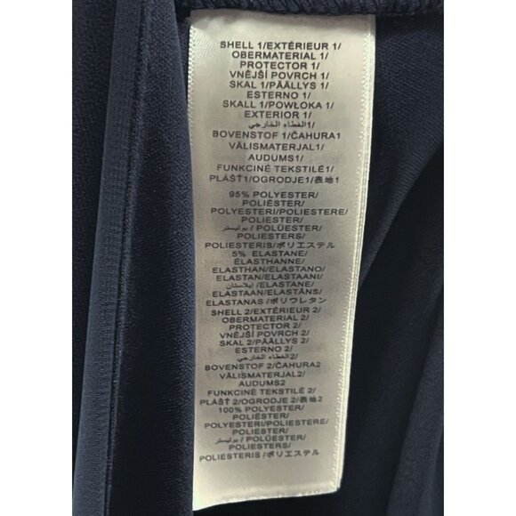 Adrianna Papell Chiffon One Shoulder Maxi Dress Gown Pleated Navy Blue 14 - Picture 14 of 14